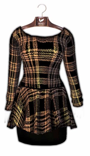 +HONEY+M003*Mesh Check top's&skirt(DEMO)