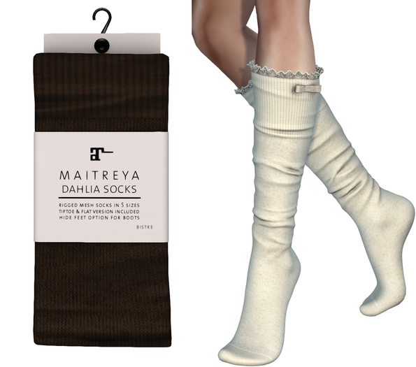 Maitreya Dahlia Socks * Bistre