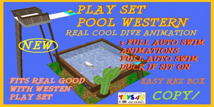 KIDS PLAY SET WESTERN POOL BOXET