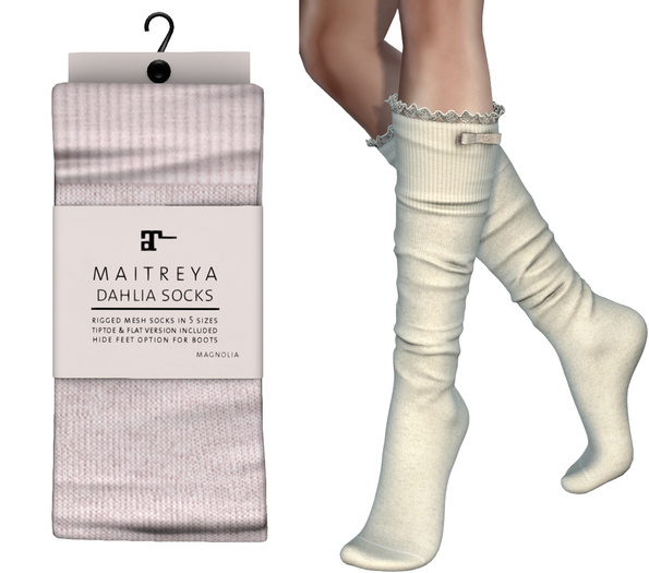 Maitreya Dahlia Socks * Magnolia
