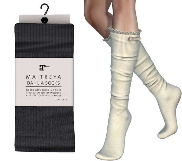 Maitreya Dahlia Socks * Dark Grey