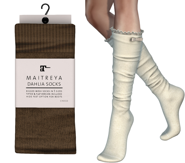 Maitreya Dahlia Socks * Choco