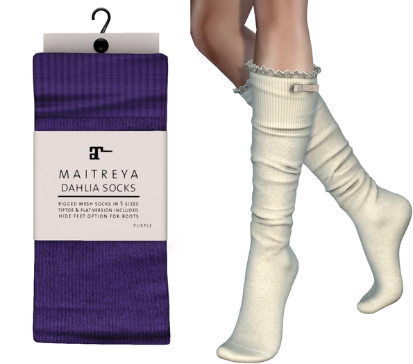 Maitreya Dahlia Socks * Purple