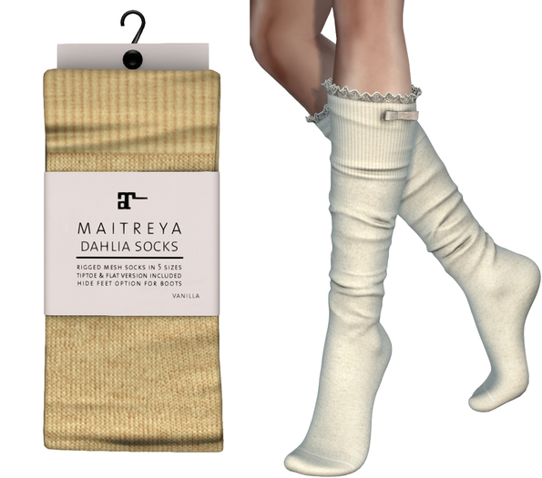 Maitreya Dahlia Socks * Vanilla