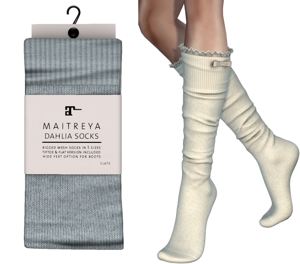 Maitreya Dahlia Socks * Slate