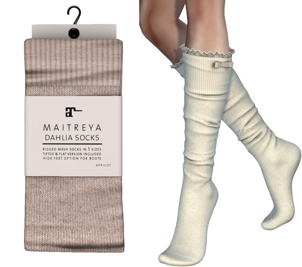 Maitreya Dahlia Socks * Apricot