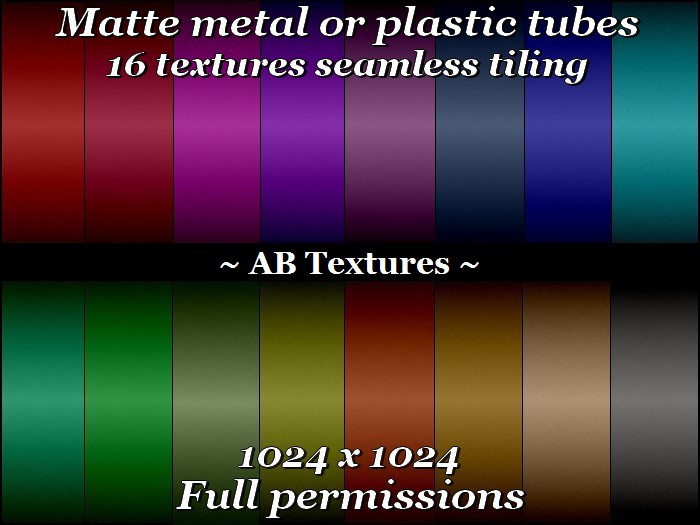 Second Life Marketplace - 16 matte metal textures 1024x1024 Seamless ...