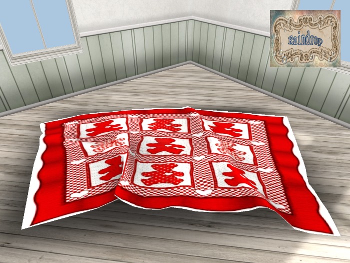 :Raindrop: - Valentines Teddy Rug 