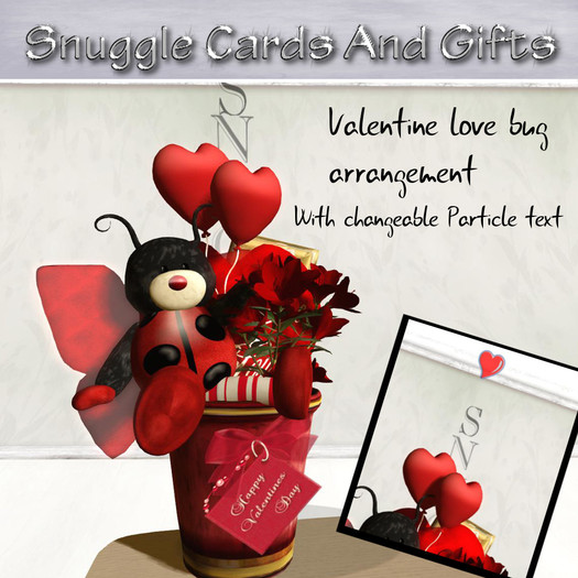 Happy Valentine love bug arrangement