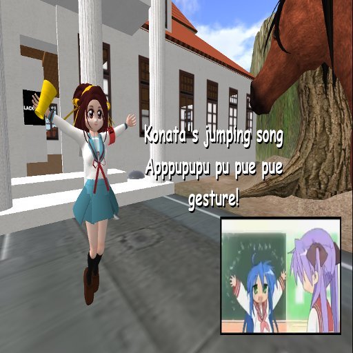 Jumping Konata song gesture