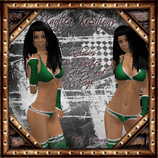 Kaotica - Ruffled Lingerie Green