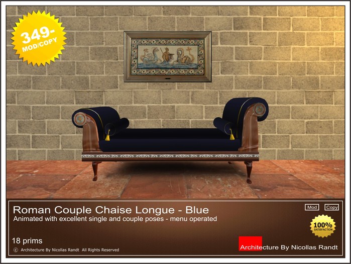 Roman Couple Chaise Longue