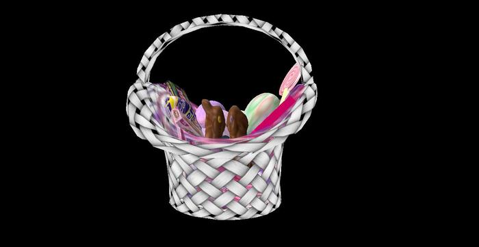 easter basket g/white