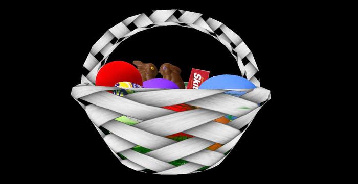 easter basket round white