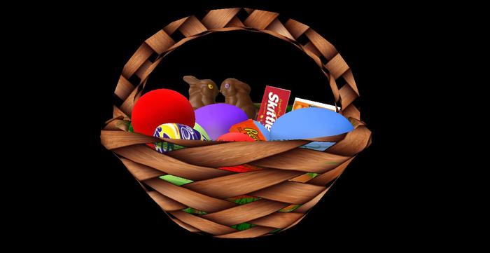 easter basket round warm