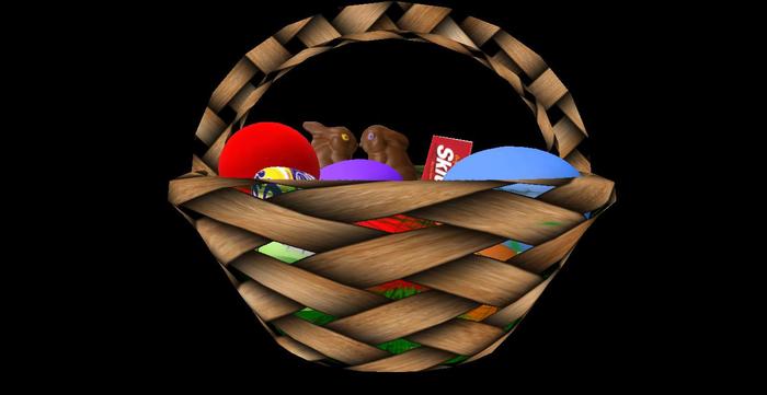 easter basket round dark