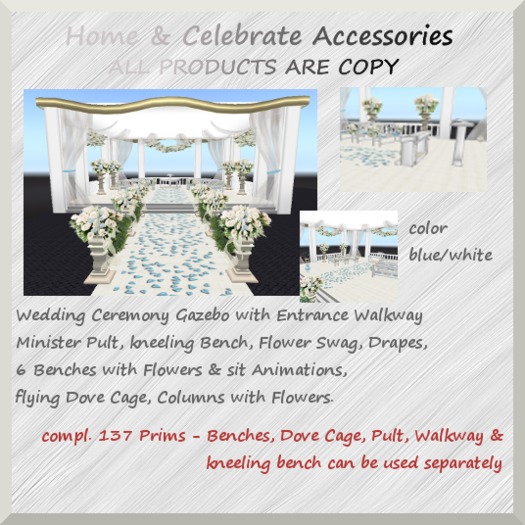 Wedding Ceremony Gazebo blue/white/ Box