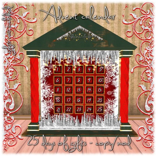Second Life Marketplace Advent Calendar empty Second Life Marketplace Advent Calendar empty