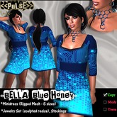 <<PuLsE>> "BELLA Blue Honey" Rigged Mesh Dress 
