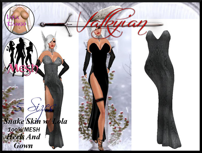 ~Valkyrian~ Snake Skin"Split Thigh Gown