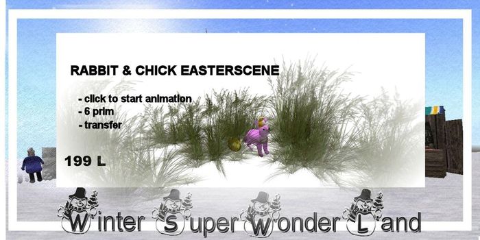 easter rabbit and chicken