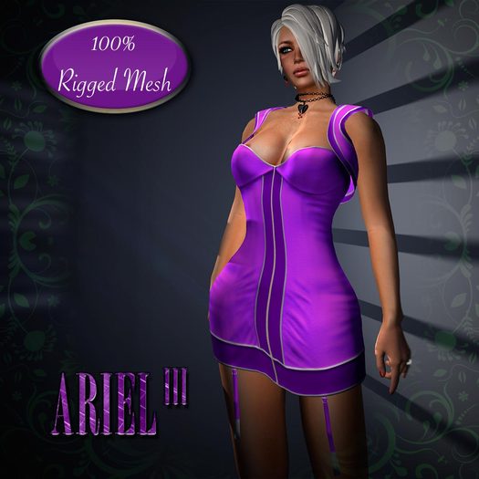 100%MESH RIGGED ARRIEL III SKIRT PURPLE