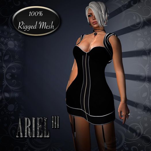 100%MESH RIGGED ARRIEL III BLACK SKIRT