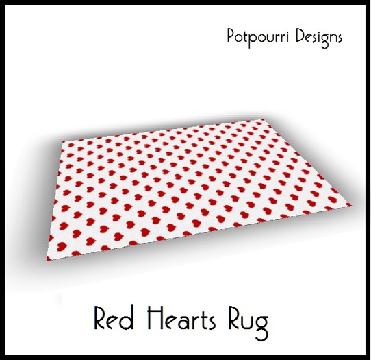 Red Hearts Rug