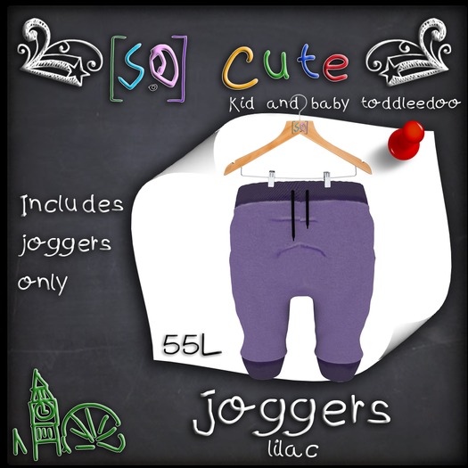 {s.o} joggers // lilac
