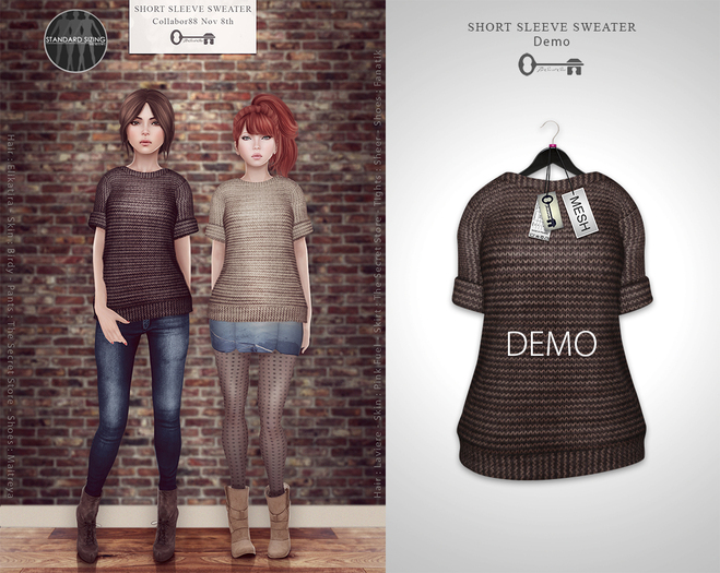 The Secret Store - Short Sleeve Sweater - DEMO