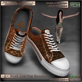 ~JJ~ Mesh Low Top Sneakers (glitter amber)