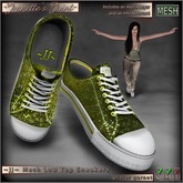 ~JJ~ Mesh Low Top Sneakers (glitter garnet)