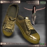 ~JJ~ Mesh Low Top Sneakers (sparkling gold)