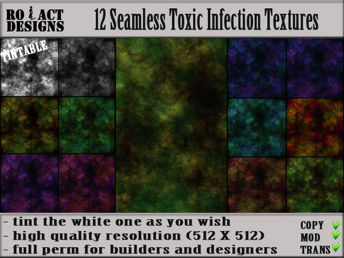 Ro!Act Designs 12 Seamless Toxic InfectionTextures