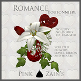 Romance Boutonniere - Red