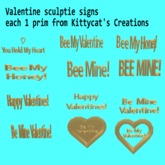 Valentine Wishes sculptie signs box