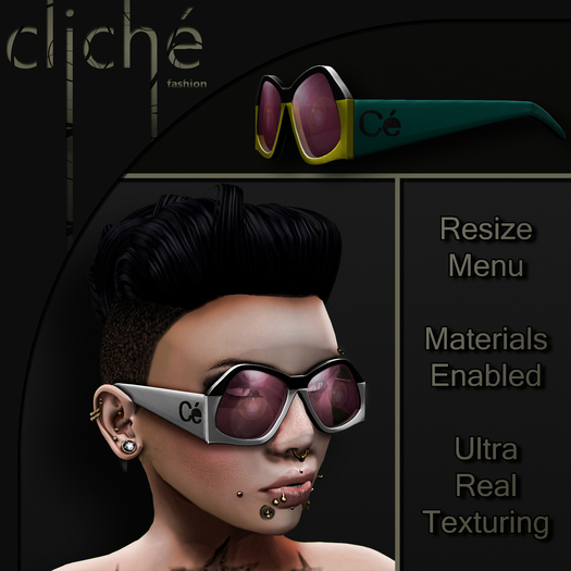 [CF] Starchild Glasses (yellow cyan)