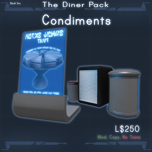 [Deuh Inc. - Diner Pack] Condiments