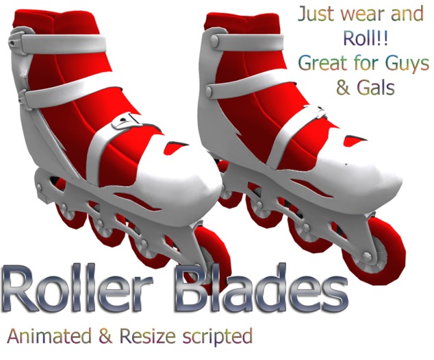 Roller Blades Red & White
