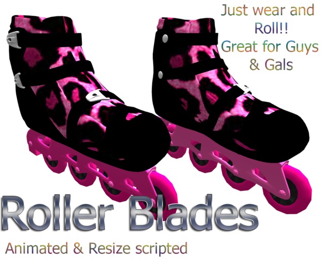 Roller Blades Pink Leo