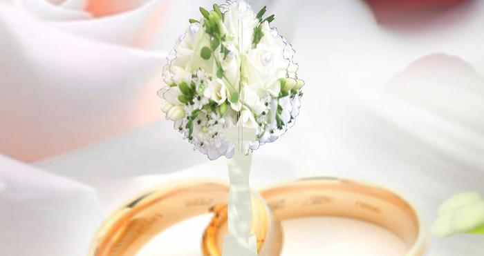 colonne bouquet blanc