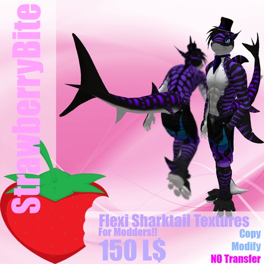 FLEXI SHARKTAIL TEXTURES for modders ~ By StrawberryBite