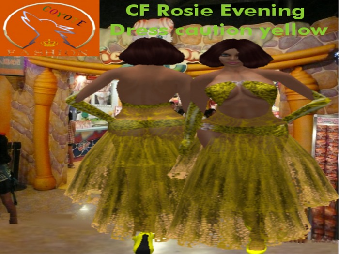 CF Rosie Evening Dress caution yellow