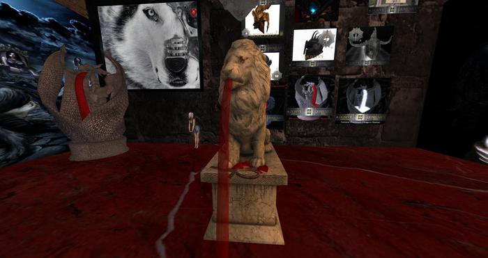 Vampire Lion Statue V1