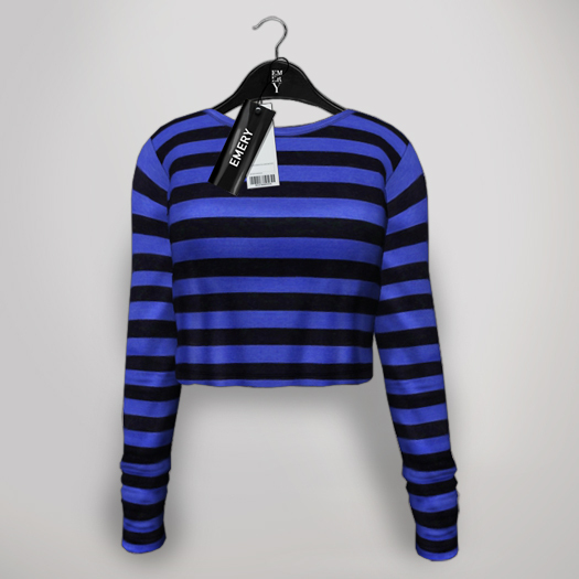 Emery - Striped Top Linda Navy