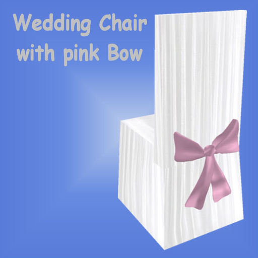 <MS> Decos Wedding Chair-Pink-Bow