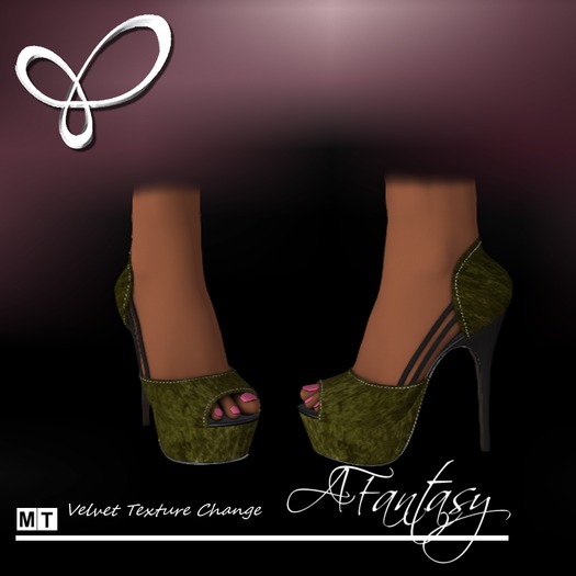 AFantasy Velvet Texture Change OpenToe High Heel Platforms