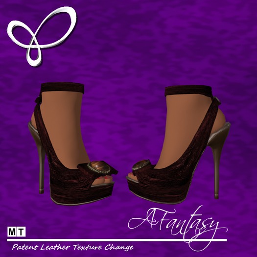 AFantasy Shiny Patent Leather Texture Change Platform Sandals