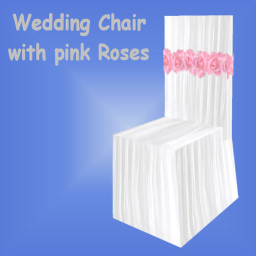 <MS> Decos Wedding Chair-Pink-Roses