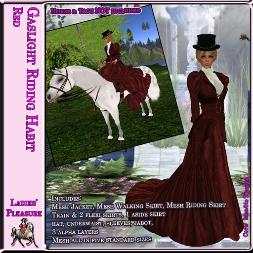 ~LP~ Gaslight Riding Habit BOXED Red